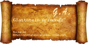 Glattstein Ariadné névjegykártya